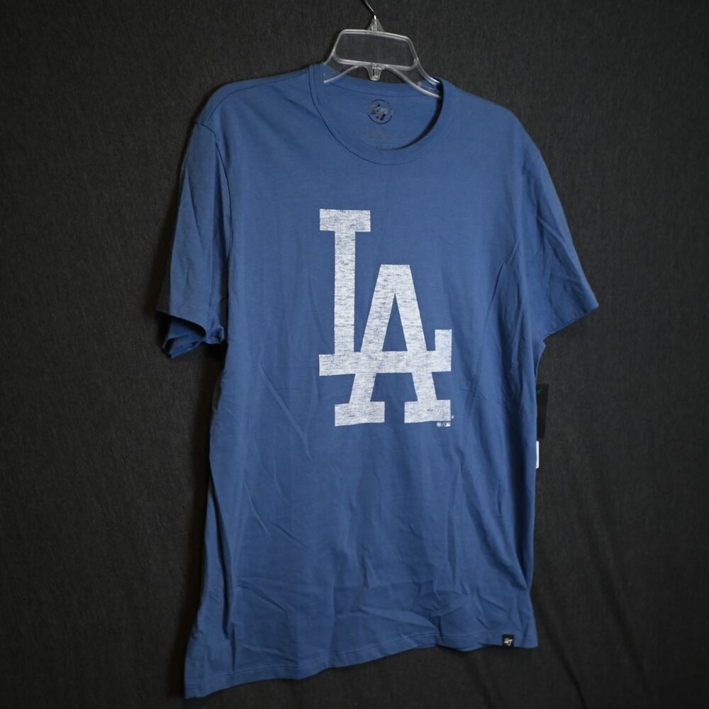 NEW '47 Brand Men's L Los Angeles Dodgers Franklin T-Shirt MLB NWT Blue